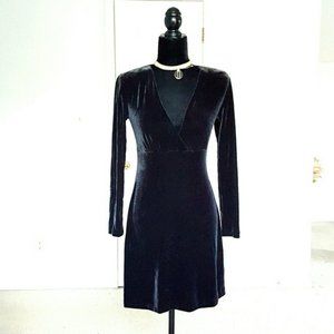 Nicole Miller new York city velvet black dress